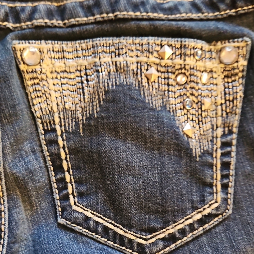 Ariat Turuoise Blue Women's Studded Denim Jeans 26R - Picture 8 of 14